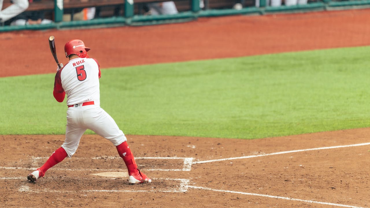 Baseball player at bat